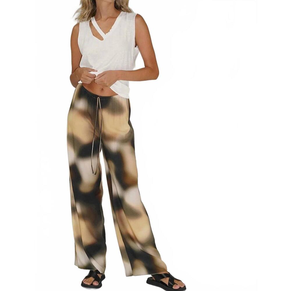 NEW LNA trento drawstring pant in asteras print